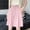 Pink, variant on Women Ice Silk Half Pants Wide Leg Elastic Drawstring Waist with Pockets