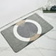 thumbnail image 4 of Alfombra de microfibra para baño - Alfombra absorbente antideslizante de 60x40cm para puertas de baño y dormitorio, moqueta de patrón geométrico lavable a máquina, 4 of 8