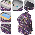 thumbnail image 4 of Unicorn and Heart Purple Pattern Backpack for School, Cute School Bag with Adjustable Shoulder Straps and Padded Back, 16.9"x12.6"x5.9", 4 of 5