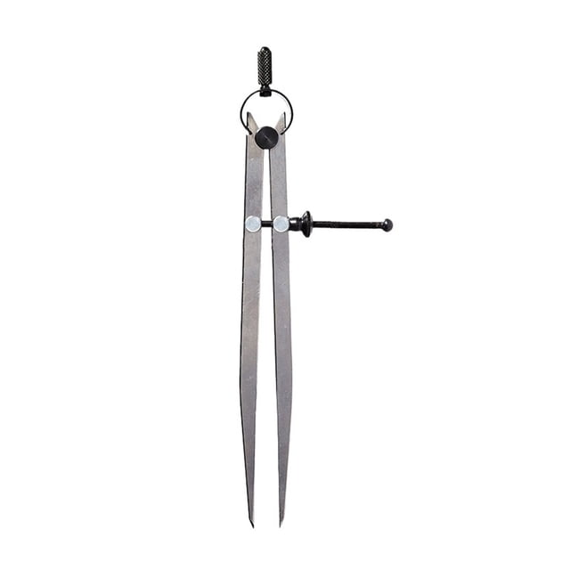 8 Inch Adjustable Divider Leather Compass Lockable Metal Spring Caliper Gauge Woodworking