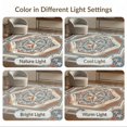 thumbnail image 7 of ODIKA 8'x10' Washable Area Rug Non-Slip Chair-Friendly Mat Banded Frame Lone Border Southwestern Door Distressed Vintage Playful Expressive for Dining Room, Large Office, Lounge, 7 of 7