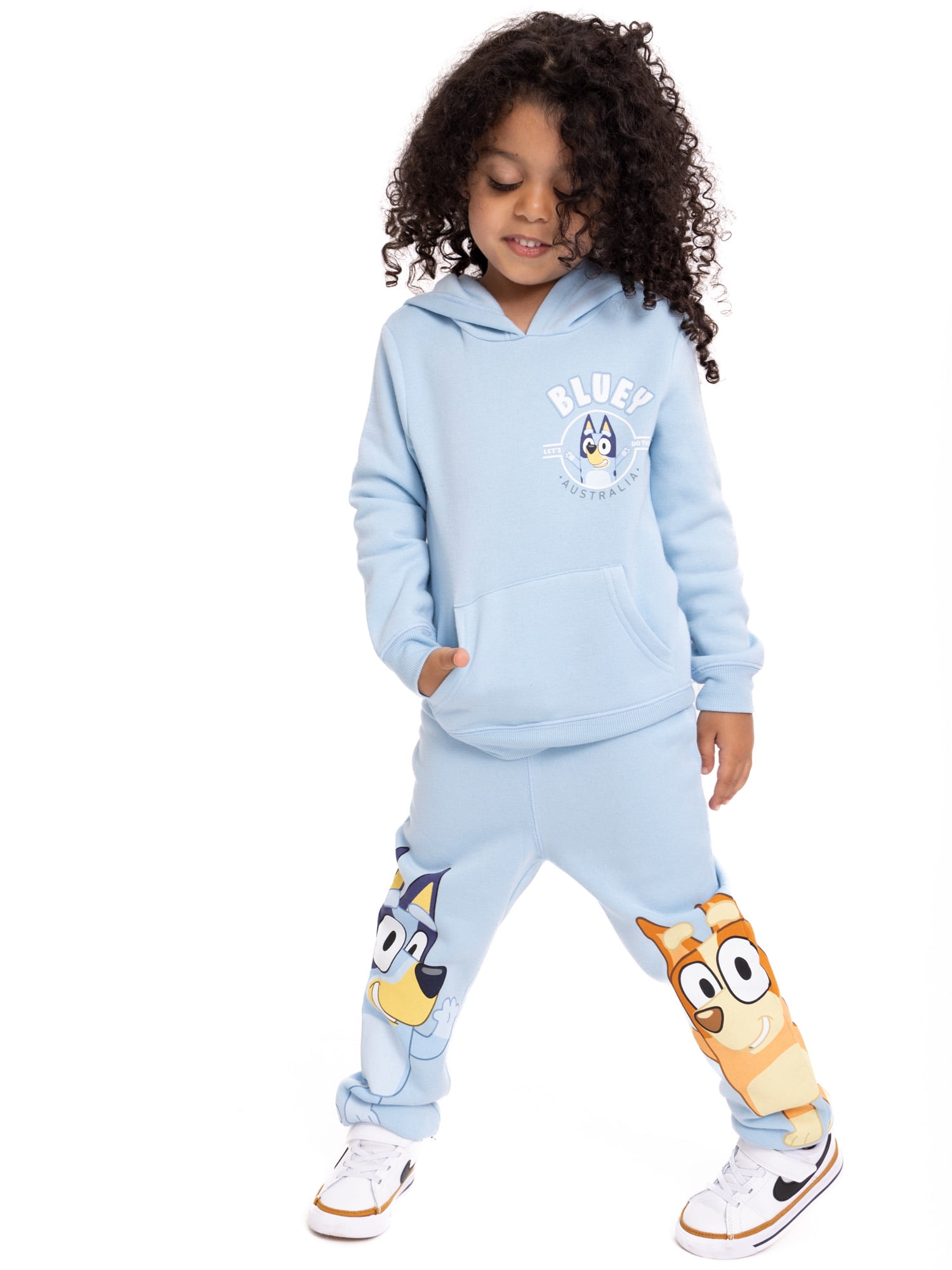 Bluey Toddler Boy Fleece Hoodie and Joggers Set, 2-Piece, Sizes 2T-5T