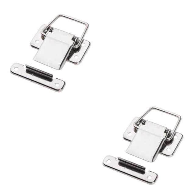 Riwesomey Stainless Steel Metal Spring Loaded Latches Catch Toggle Hasp Boat Hardware Tipo 1 2piezas