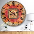 thumbnail image 2 of DesignArt Moroccan Orange Tiles Collage II Large Wall Clock, 2 of 2