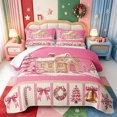 thumbnail image 2 of Manfei Xmas Kawaii Snowflake Quilt Full,Traditional Farm Cattle Full Bedspread Sets,3-Piece,1 Coverlet and 2 Pillowcases, 2 of 7