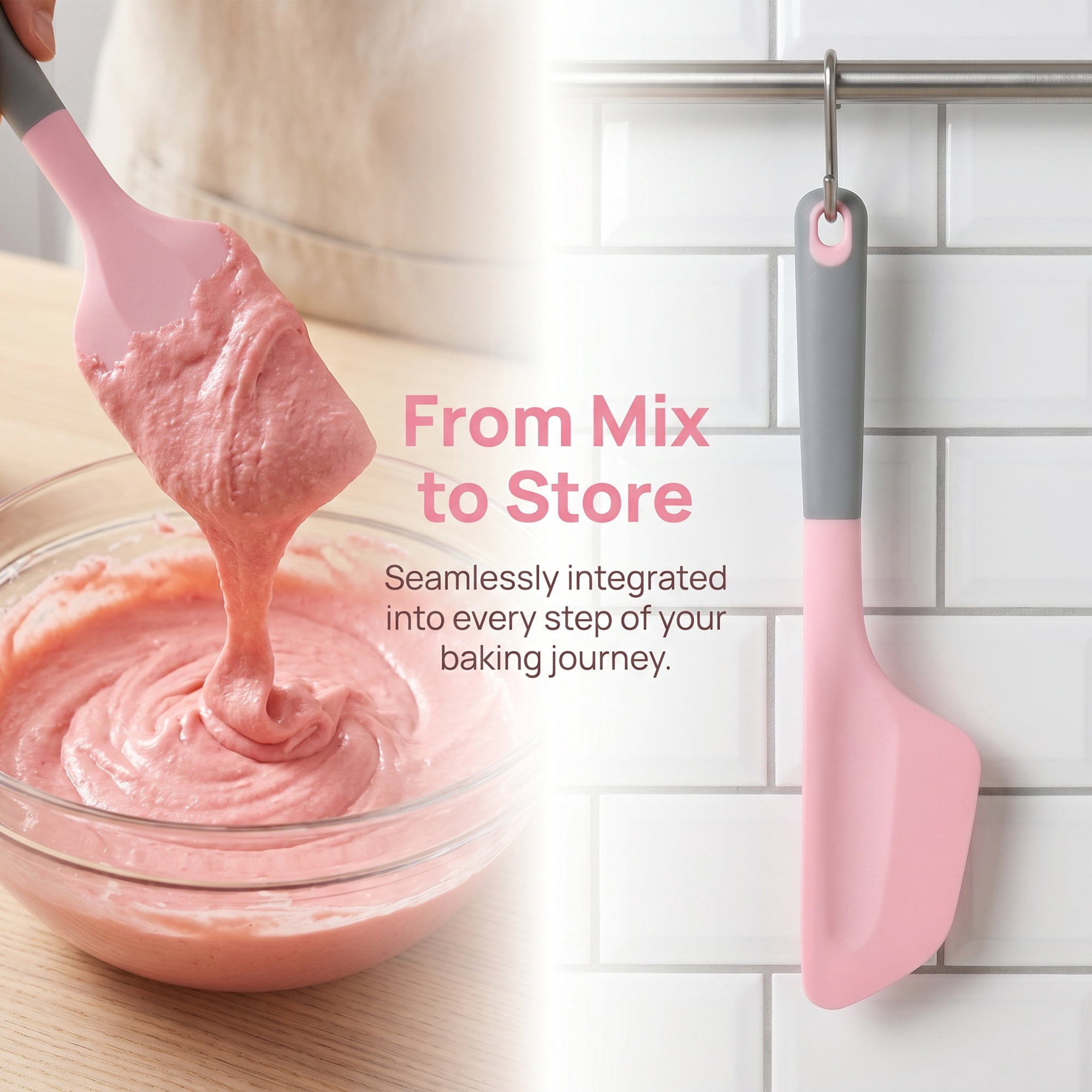 Unique Bargains Heat-Resistant Dishwasher Safe Spatula Cooking Utensil Pink 13.6" x 2.8"