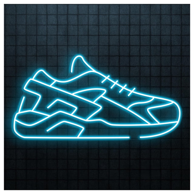 Letrero De Neón LED Para Zapatillas Deportivas, Luz Para Correr, Decoración Para Tienda Deportes, Escaparate Entrada Comercial 50cm
