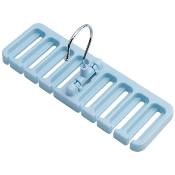 Tie Scarf Belt Organizer Plastic Sunglasses Rack Muffler Hanger Storage Hook Blue