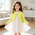 thumbnail image 5 of XYAIYT Knitted Cardigan for Girls Button Open Front Cropped Coat Thin Breathable Jacket for Kids 2-11 Years, 5 of 6
