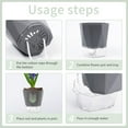 thumbnail image 3 of NOGIS Self Watering Planters, 1 Pack 8.4 Inch Self Watering Pots for Indoor Plants Wicking Pots, Modern Decorative Planter Pot for House Plants, Aloe,African Violets, Succulents (Grey), 3 of 7