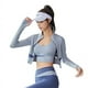 thumbnail image 3 of Conjunto de ropa deportiva de 3 piezas para mujer, Set de ropa deportiva de retales para Yoga, abrigos de gimnasio, sujetador y mallas de entrenamiento, chándal para correr, 3 of 3