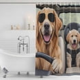 thumbnail image 4 of Funny Dog Print Waterproof Fabric Shower Curtain, Summer Modern Animals Waterproof Fabric Shower Curtain for Bathroom Curtains Bathtubs Hotel Washable Shower Curtains with 12 Hooks Long 72x78in, 4 of 8