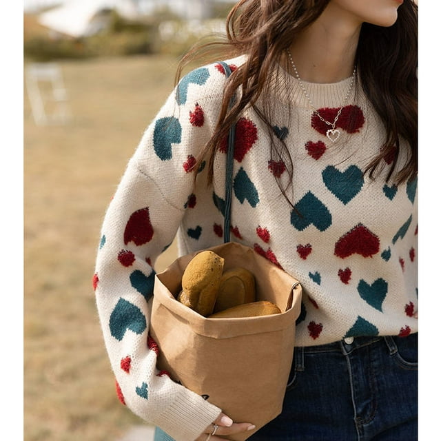 Suéter suave estilo Nuo para mujer de otoño e invierno, ropa exterior pequeña, suéter grueso adelgazante que combina con todo estilo occidental