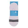 thumbnail image 2 of On the Go Men's Invisible Socks (2 Pair Pack, White with Black Stripes), 2 of 2