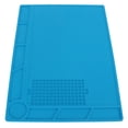 thumbnail image 1 of Silicone Maintenance Pad, Non Slip Long Service Life Soldering Mat Heat Insulation Blue For Phone, 1 of 8