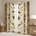 thumbnail image 2 of Feelyou Tribal Sheep Skull Blackout Curtains Set of 2 (52x84 Each) for Men, Hippie Texas Stars Window Curtains, Rustic Farmhouse Cabin Curtains and Drapes, Living Room Curtains Decor, 2 of 6