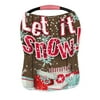 PKQWTM Let it snow red brown wooden giftboxes Nursing Cover Baby Breastfeeding Infant Feeding Cover Baby Car Seat Cover