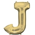 thumbnail image 1 of Enchanting 34" White Gold 'J' Letter Balloon - Superior Float Time, Perfect Party Charm!, 1 of 3
