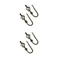 thumbnail image 4 of Moyic 2 piezas de cortina Tieback en forma de U de reemplazo elegante antioxidante Home Study Hotel Drape Hook Fastener tipo negro Negro Tipo 3 2Conjunto, 4 of 6
