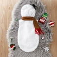 thumbnail image 6 of Toddler Baby Girl Boy Christmas Outfit Cute Snowman Jumpsuits Hooded with Scarf Warm Plush My First Christmas Baby Boy Outfit forBaby Girls 3-6 Months, 6 of 8