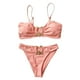 thumbnail image 3 of Conjunto de bikini para mujer, de de dos piezas, de de Copa acolchada Verano cinturo Tankini Rosado, 3 of 8