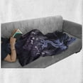 thumbnail image 6 of Nature Soft Flannel Fleece Throw Blanket, Vibrant Full Moon by the Lake Night Dramatic Hazy Spooky Background Mystic Scene, Cozy Plush for Indoor and Outdoor Use, 60" x 80", Purple, by Ambesonne, 6 of 6