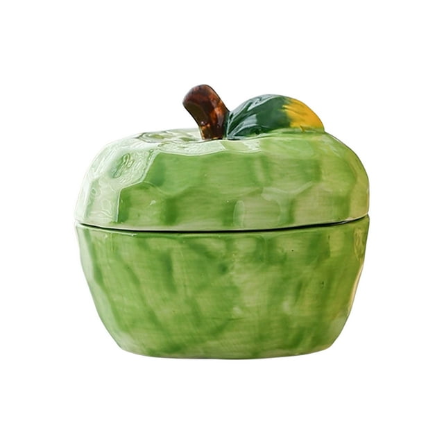 Strawberry Ceramic Jewelry Box With Lid Trinket Box Candy Jar Storage Box Decorative Jar-Strawberry