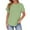 Green1, variant on ZyeKqe Cap Sleeve T Shirts for Women Short Sleeve Shirts Crewneck Summer Top Loose Fitted Tees