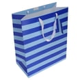 thumbnail image 6 of Large Blue Striped Paper Gift Bags, 10" x 5" x 12", 2 Count, by Way To Celebrate, 6 of 7
