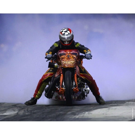 Searchlight GP Motorcycle Drag VII Glossy Poster