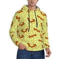 thumbnail image 2 of Wukai Floral Squirrel Print Men Hoodies Fleece Sweatshirts Long Sleeve Sweaters Pullover Fall Outfits Winter Clothes-Large, 2 of 7