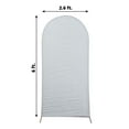 thumbnail image 3 of Efavormart 6ft Shiny Silver Spandex Fit Round Top Backdrop Frame Stand Cover, 2-Sided Metallic Sparkly Wedding Arch Cover, 3 of 6