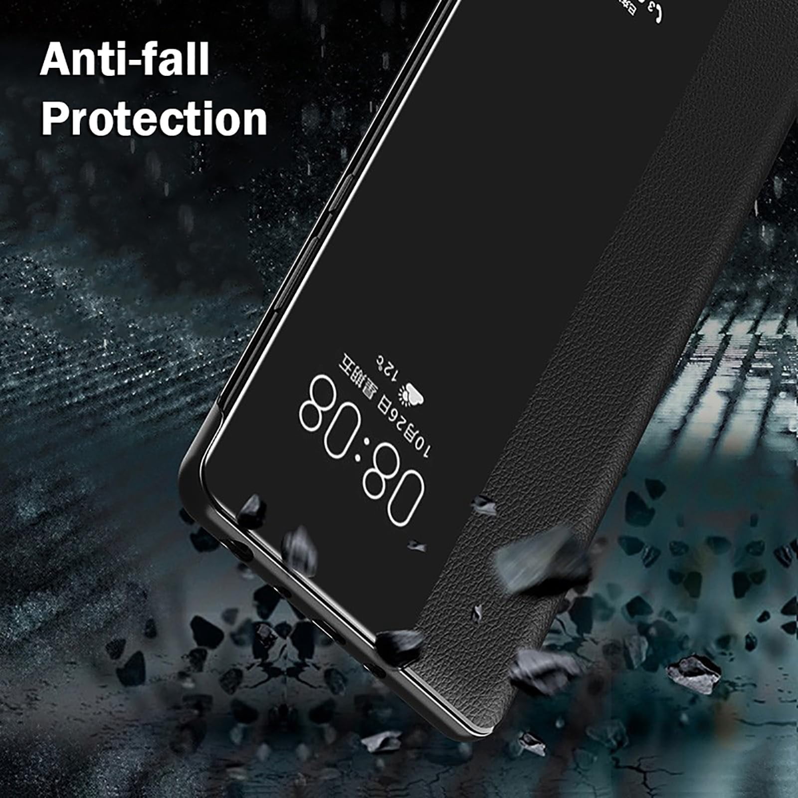 Case For Samsung Galaxy S25 Ultra/S25 Plus/S25, Intelligent Window Phone Shell Magnetic Leather Flip Case Resisting Scratches Cover
