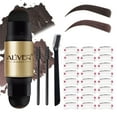 thumbnail image 3 of Aliver Eyebrow Stamp Stencil Kit, Dark Brown+Medium Brown, Long Lasting Waterproof for Natural Brow, 3 of 7