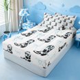 thumbnail image 2 of meiyoeat blue Ribbon Bow Zipper Twin Comforter Sets with Fitted Sheet and 2 Pillowcases,Western Cowgirl Boots Print Zipper Bedding Set,Reversible,4 Pieces, 2 of 7