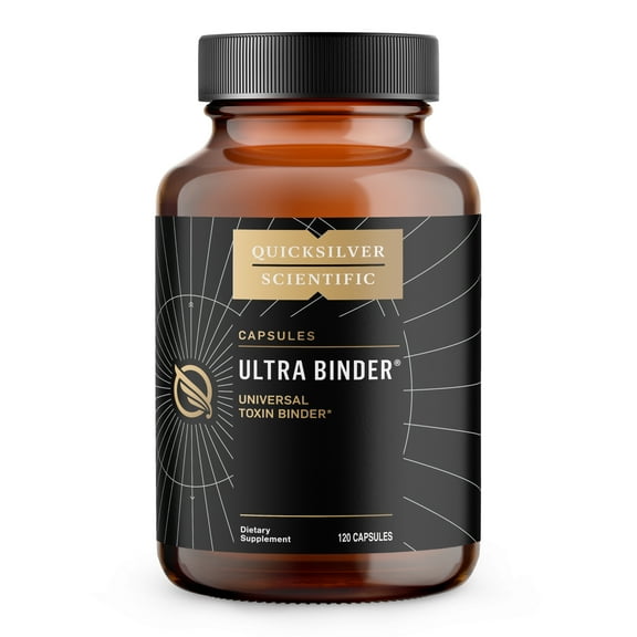 Quicksilver Scientific Ultra Binder - Multi Toxin Binder with Bentonite Clay Powder, Zeolite Detox & Charcoal - Supplement for Gut Support & The Body's Toxin Removal Process (120 Capsules)
