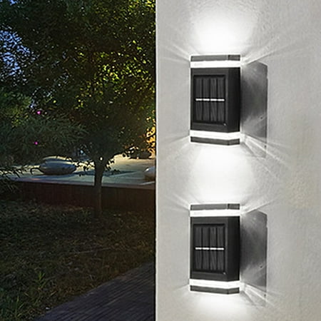 

Gnobogi Solar Fence Lights LED Solar Wall Lights Outdoor IP65 Waterproof 2 Pack Outdoor Wall Lamps For Backyard Garden Garage And Pathwa