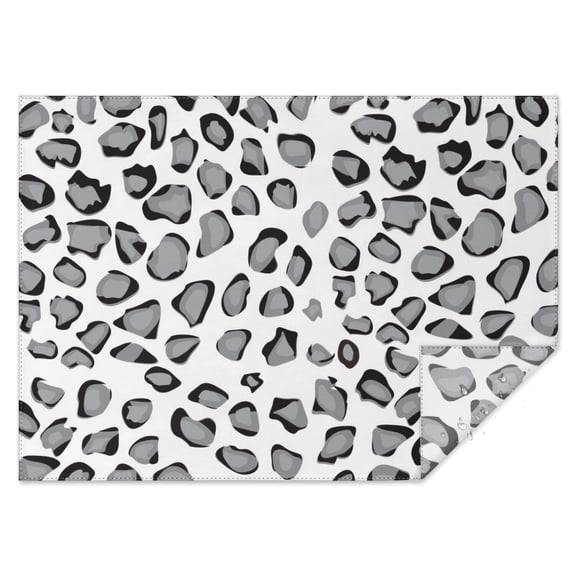 White and Gray Of Leopard Print Rectangle Tablecloth 60"x84",Waterproof Polyester Rectangle Table Cloth, Wipeable Spillproof Polyester Tablecloth for Dining, Camping, Indoor and Outdoor