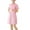 Pink, variant on Scrub Dresses for Women Casual Solid Color Short Sleeve Nur-se Working Uniform Pockets Stretchy V-Neck Holiday Workwear Blue