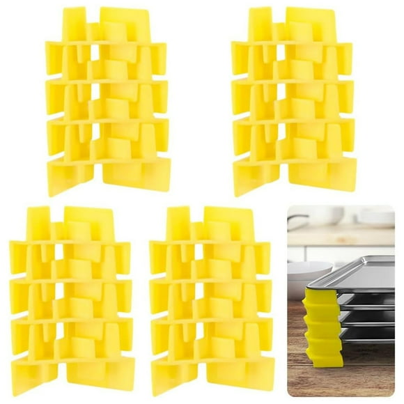16 Tray Stackers, Compatible with Harvest Right Freeze Dryer Trays, Stack 5 Harvest Right Trays, Yellow (Tray Stackers Only)