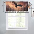 thumbnail image 4 of Bald Eagle Window Curtain Valances Misty Forest Wild Animal Window Valance for Living Room Bathroom Bedroom, Kitchen Valance Rod Pocket Window Decor Curtain 54 by 18 in, 1 Panel, 4 of 6
