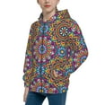 thumbnail image 2 of Kdxio Mandala Pattern Kids Boys Girls Zip Up Hoodie 3D Printed Hooded Sweatshirt Hoody Coat with Pocket 7-12 Y-Small, 2 of 6