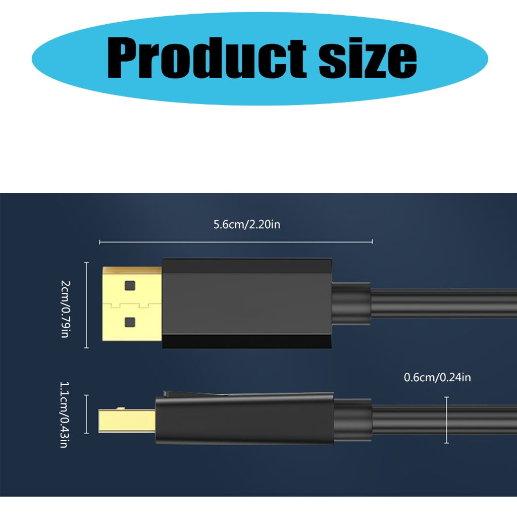 Zeiwohndc DisplayPort to DisplayPort Cable, 4K60Hz and 2K@144Hz 1080P 244hz Resolution