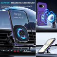 thumbnail image 2 of KOMI Case Compatible with Google Pixel 9A Built in Slide Camera Lens Cover+Screen Protector+Finger Ring Holder Kickstand,Heavy Duty Shockproof Full Body Protective Phone Cover, Purple, 2 of 5