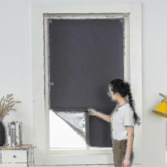 Blackout Suction Cup Curtain for Bedroom Roof Window