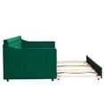 thumbnail image 2 of Oufan Twin Size Mid Century Daybed w/ Pop-up Trundle, Linen Tufted Sofa Bed Frame w/ USB Charging, Button on Back & Wood Strong Supports, 2 of 14