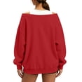 thumbnail image 5 of Tqcoqu Women's Off Shoulder Long Sleeve Sweatshirt, Oversized Drop Shoulder Loose Casual Pullover Tops for Fall, 5 of 10