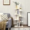 thumbnail image 4 of Costway 8-shelf Bookcase Freestanding Tree shelf Display Storage Stand White, 4 of 11