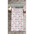 thumbnail image 3 of Ambesonne Geometric Quilted Bedspread Set 2 Pcs, Chevron Zigzag, Twin Size, Multicolor, 3 of 3