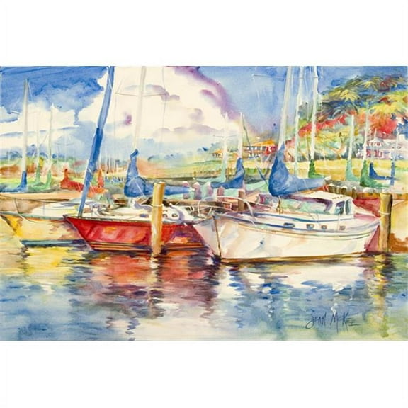 Three Boats Sailboats Fabric Placemat